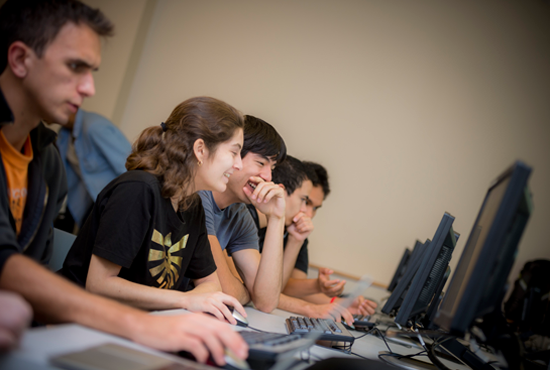 students at computer pre-covid